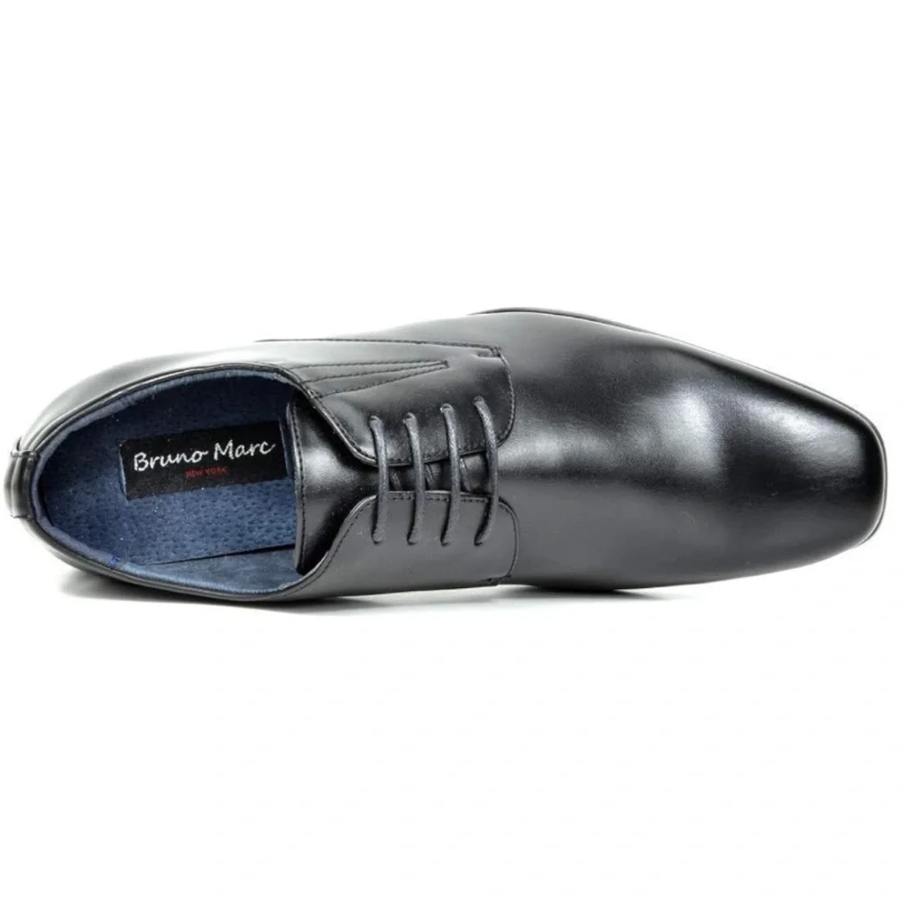 Men's Formal Black Oxford Lace Up Leather Lined Dress Shoes Size 11